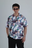 Erkek Araç Desenli Hawai Gömlek COC1149 thumbnail 4