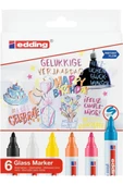Edding 95 Glass Marker Cam Kalemi 6 Renk Set thumbnail 2