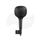 NSK Calma Square 3 Fonksiyonlu Mafsallı El Duş Takımı - Mat Siyah N2841729 thumbnail 1