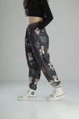 Ayıcık Desenli Rahat Kesim Bürümcük Jogger Pantolon COC2416 thumbnail 2