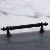 Mobilya Mutfak Çekmece Dolap Dolabı Kulbu Kulpu Kulpları (128 mm - 12.8 cm) Mat Siyah Metal thumbnail 4