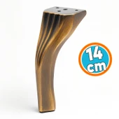 Mobilya Ayağı Ayakları Ünite Baza Koltuk Kanepe Sehpa Masa Metal 14 cm Eskitme Antik Sarı thumbnail 1