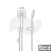 Roca Sensum Square El Duşu Seti - Krom / 4 Fonksiyonlu A5B1308C00 thumbnail 2