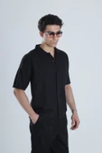Erkek Siyah Gofre Gömlek COC1166 thumbnail 3