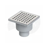 NSK Dynamic Square 10x10cm Alttan 50mm Çıkışlı Yer Süzgeci - Paslanmaz Çelik / Koku Önleyicili N1161000 thumbnail 1