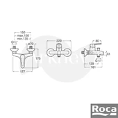 Roca Estreia Banyo Bataryası - Krom A5A027EC0K thumbnail 2