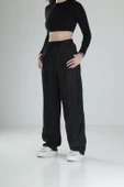 Aerobin Keten Kumaş Siyah Baggy Pantolon COC1881 thumbnail 2