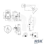 NSK Ankastre Banyo Batarya Duş Sistemi Seti - Krom / Sıva Altı Grubu İç Set Dahil ARKHEV0026 thumbnail 2
