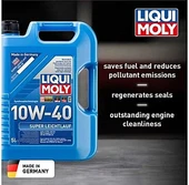 LI9505 - 10W-40 Motor Yağı Süper Sentetik SUPER LEICHTLAUF 5L - Liqui Moly thumbnail 3