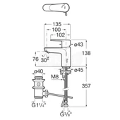 Roca Victoria Plus Tek Kollu Lavabo Bataryası – Cold Start / Krom / Sifon Kumandalı A5A304FC00 thumbnail 3