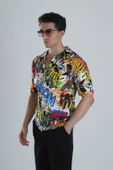 Erkek Wow Desenli Hawai Gömlek COC1169 thumbnail 2