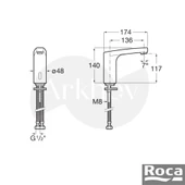 Roca L70 Fotoselli Lavabo Musluğu - Krom / Tek Su Girişli / Elektrik ile Çalışır A5A5A09C00 thumbnail 2