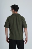 Erkek Haki Gofre Gömlek COC1153 thumbnail 4