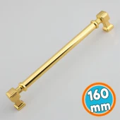 Mobilya Çekmece Mutfak Dolabı Dolap Kulpları Kulb 16 cm Metal Gold Altın Kulp 160 mm thumbnail 1