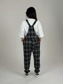 Ekose Desenli Kadın Salopet COC1091 thumbnail 5