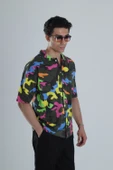 Erkek Kamuflaj Desenli Hawai Gömlek COC1154 thumbnail 3