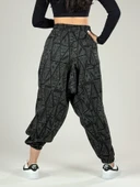 Üçgen Desenli Kadın Spor Şalvar COC1192 thumbnail 5