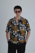 Erkek Grafiti Desenli Hawai Gömlek COC1150 thumbnail 1