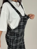 Ekose Desenli Kadın Salopet COC1091 thumbnail 4