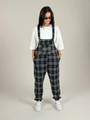 Ekose Desenli Kadın Salopet COC1091 thumbnail 1