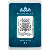 Baykuş Temalı Hediyeye Özel 5 Gram 999 Ayar Gümüş ile Tasarlanmış Gümüş Külçesi-735 thumbnail 1