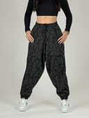 Üçgen Desenli Kadın Spor Şalvar COC1192 thumbnail 2