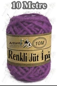 Renkli Jüt İpi 10 Metre 1 Paket Hasır İp Mumlu Kırnap İplik Kendir İp Doğal Renkli İp Hediye Süsleme thumbnail 6