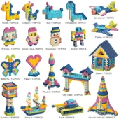 Think Master Luxury Constructo Stem Eğitici Oyuncak Yapı Oyuncağı Montessori Zeka Oyunu Yapı Taşları Seti 1 Adet thumbnail 3