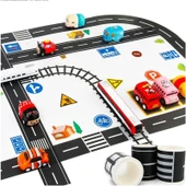 Think Master Luxury Otobant Eğitici ve Eğlenceli Yol Yapım Bandı - Çocuk Trafik Bantı - Road Tape Oyun Bandı 1 Adet thumbnail 1