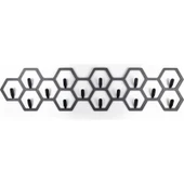 Milano Home Petek Desenli Dekoratif Askılık Geometrik Metal Duvar Askılığı Modern Metal Askılık thumbnail 2