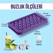 Milano Home 2 Adet Kapaklı 33 Hazneli Yuvarlak Buz Kalıbı Kokteyl Sunum Buz Kalıbı 2li thumbnail 4