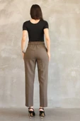 Aksesuar Detaylı Beli Lastikli Kumaş Pantolon 6119-Haki thumbnail 6
