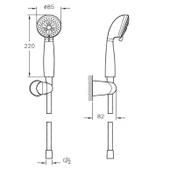 Artema Compact 3F El Duşu Takımı Krom A45694 thumbnail 2