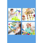 Think Master Vantuzlu Vakum Molekül 25 Parça Yapı Taşları Popit Duyusal Eğitici Oyuncak Squigz thumbnail 5