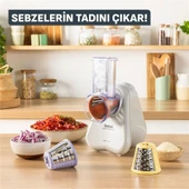 Tefal Fresh Express 150 Watt 3 Fonksiyonlu Doğrayıcı Rondo - Açık Gri thumbnail 6