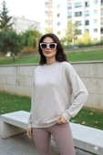 Cemo Günlük Uzun Kollu Bisiklet Yaka Basic Bluz/Sweatshirt thumbnail 6