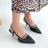 Darina Siyah Cilt Topuklu Ayakkabı thumbnail 5