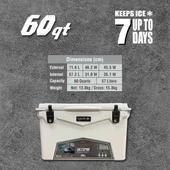 IGLOO Ultima 60 Qt RotoMold Buzluk 57 Litre thumbnail 7
