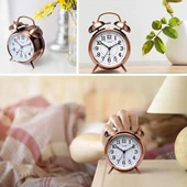 BlackCraft  Orta Boy Nostaljik Metal Çalar Masa Saati thumbnail 1