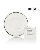 Porselen 2 Kişilik Türk Kahvesi Takımı – Coffee Yazılı | 100 ml thumbnail 3