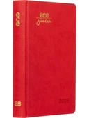 Ece Ajanda 14x20 cm Ajanda 2026 Kemer Kırmızı thumbnail 1