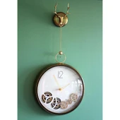 BlackCraft  Çarklı Geyikli Duvar Saati Alk1587 Dekoratif Hediyelik thumbnail 1