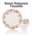 Porselen 2 Kişilik Çiçek Desenli Fincan Takımı – 100 ml thumbnail 6