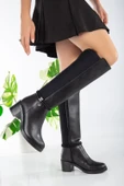 Olha Siyah Cilt Topuklu Çizme thumbnail 3