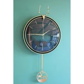 BlackCraft  Geyikli Sarkaçlı Duvar Saati Alk1583 Dekoratif Hediyelik thumbnail 1