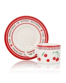 Porselen 2 Kişilik Türk Kahvesi Takımı – Kiraz Desenli | 100 ml thumbnail 1