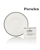 Porselen 2 Kişilik Türk Kahvesi Takımı – Coffee Yazılı | 100 ml thumbnail 5
