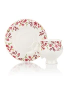 Porselen 2 Kişilik Çiçek Desenli Fincan Takımı – 100 ml thumbnail 1