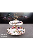 Pinkev Flora 6 Kişilik Meyvelikli Seramik Pasta Sunum Tabağı Seti - KUP110F thumbnail 4