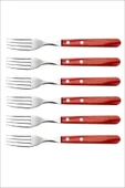 Pinkev Tramontina 6 Kişilik Polywood Saplı Steak Et Çatal Seti thumbnail 4